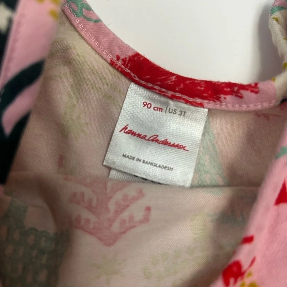 Hanna Andersson Pink Dress with Colorful Pattern